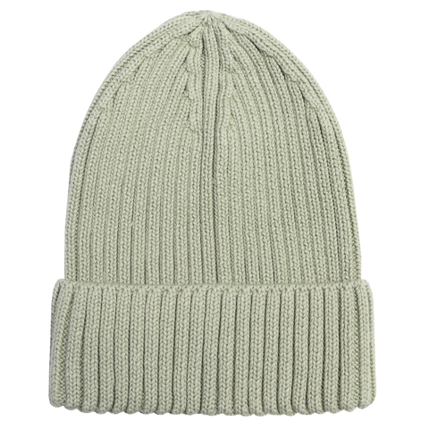 Фисташковая вязаная шапка