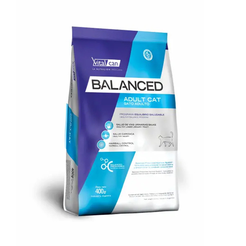 Сухой корм Vitalcan Balanced Cat Adult с курицей, для взрослых кошек, 400 г.