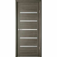 Купить Дверь экошпон Вена серый кедр стекло матовое