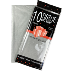 Бумага тишью Серебро 50х66 см (10 листов)