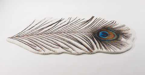 Коврик 80х160 Abyss & Habidecor Павлин 737 белый/коричневый