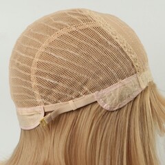 Парик искусственный с чёлкой 30 см, цвет блонд