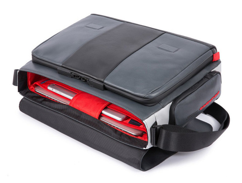 Сумка мужская Piquadro Urban серый/черный, кожа натуральная (CA1592UB00/GRN)