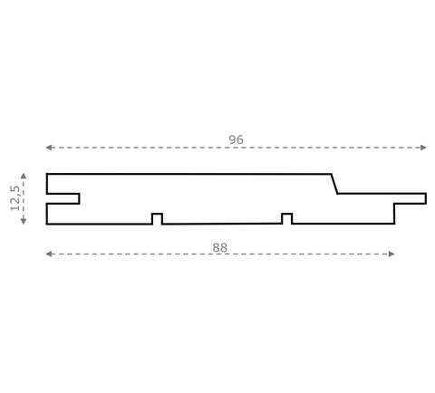 Евровагонка хвоя 12,5 x 96 x 2500 мм сорт А (уп. 10 шт)