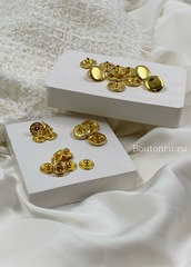 Установочные кнопки золото/комплект с кнопками и шляпкой 15 мм