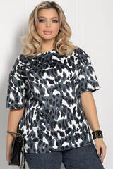 Блуза Стефано (черно-белая) Б12594-20 LT Collection