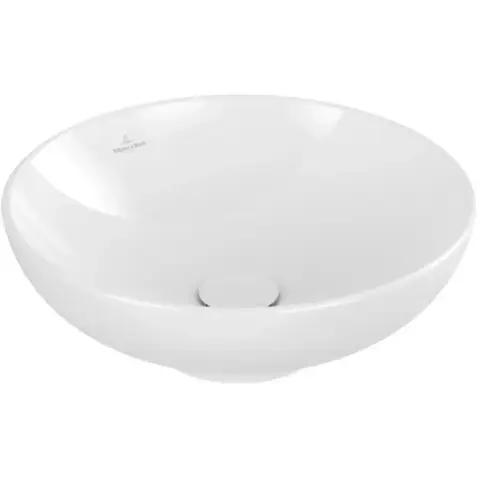 Villeroy&Boch 4A460001 4A46 0001 LOOP & FRIENDS Раковина для установки на столешницу D=420 mm, TitanCeram, с переливом, нешлифованный, Альпийский белый