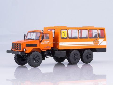 Ural-4322 shift work bus orange 1:43 Our Trucks #31