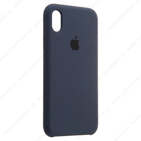 Накладка Silicone Case для Apple iPhone XR темно-синий