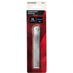 Thorvik TG15 Комплект щупов 15 пластин 0.05-0.6 мм 53378