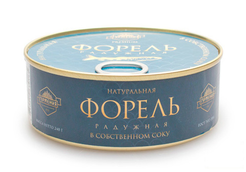 Форель радужная в собственном соку,  240г