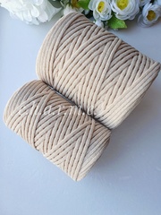 Creme brulee Lite cotton cord 4 mm