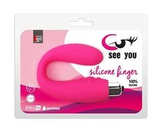 Розовый стимулятор G-точки и клитора SEE YOU 7-SPEED SILICONE FINGER - 