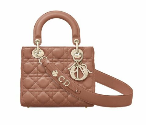 Сумка Dior Lady Dior My Abcdior, модель маленького формата персиковый