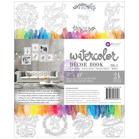 Акварельная книга-раскраска Watercolor Coloring Book - Prima Marketing