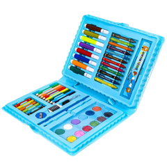 
          Детский набор для творчества и рисования 68 предметов, MC-Basir, подарочный художественный набор в чемоданчике (кейсе) для начинающих, голубой