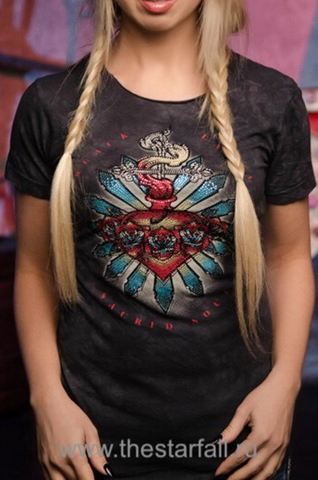 Affliction | Футболка женская HEARTS AFIRE AW20419 перед