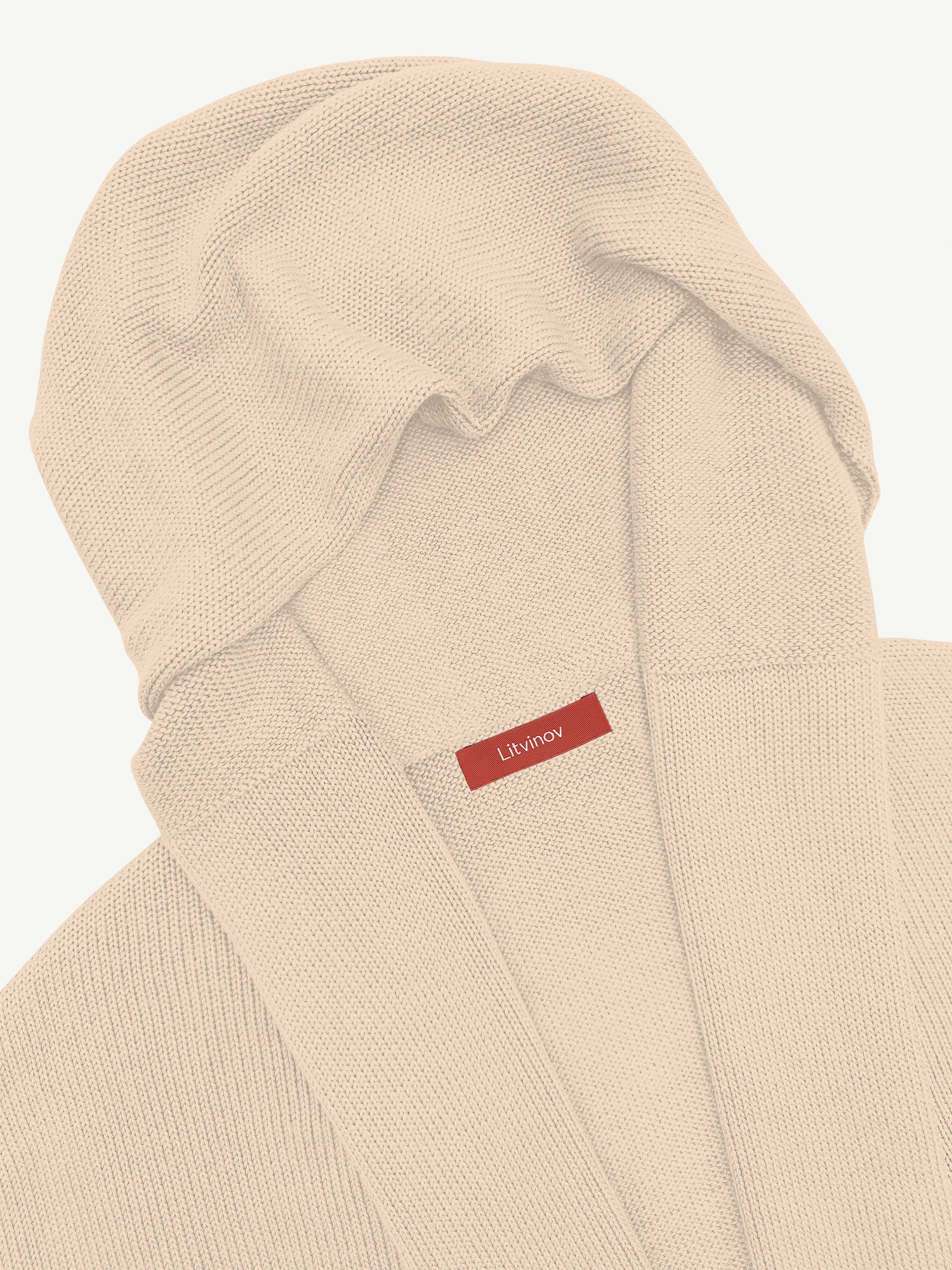 Кардиган с капюшоном из мягкой шерсти