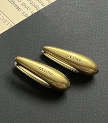 20254 - Серьги CELINE конусообразные из латуни под бронзу/матовое серебро в винтажном стиле