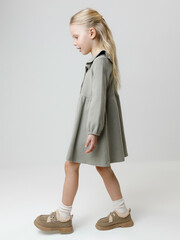 платье  для девочки  КР 5941/лесной туман к581