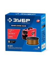 ЗУБР О-СП, d 1.0 мм, 5 кг, омеднённая сварочная проволока, тип ER70S-6 (аналог Св-08Г2С-О), Профессионал (40075-1.0-5)