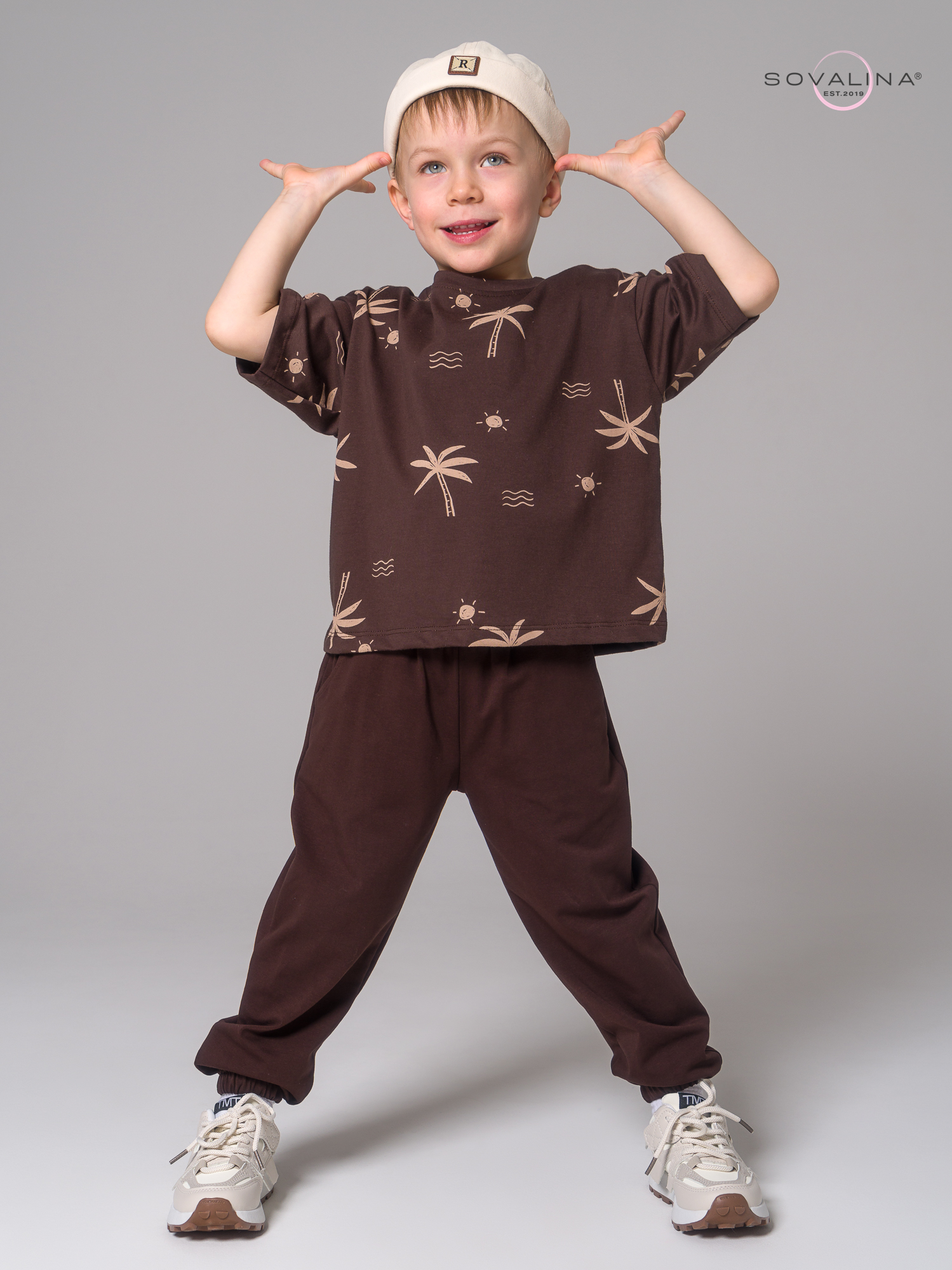 Костюм Daily men пальмы-коричневые MAX