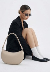 Сумка женская сэддл Azaro 31042 бежевый жемчуг