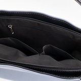 Сумка Саломея 362 гладкий серо-голубой + черный