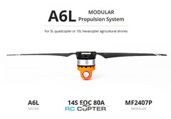 Набор ВМГ T-Motor A6-L (A6-L KV160 1шт, ESC 14S FOC 80A 1шт, MF2407P 1шт) тяга 4-12кг, для агродронов 5-10л