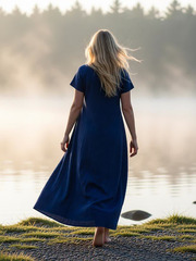 Акулина. Платье льняное женское базовое PL-422619