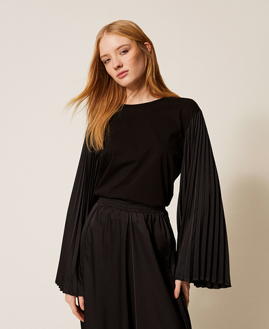 TWINSET Блуза с плиссированными рукавами