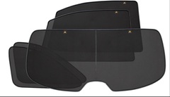 Каркасные автошторки на магнитах для ACURA MDX (1) (2001-2006) внедорожник. Комплект на заднюю полусферу мз 5 экранов