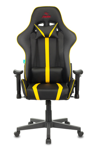 Кресло игровое Zombie A4 черный/желтый искусственная кожа с подголов. крестовина пластик Бюрократ