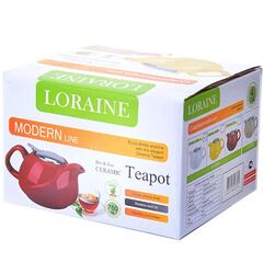 Чайник заварочный керамика, 0.75 л, с ситечком, Loraine, 23057-4, в асс