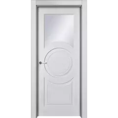 Купить Межкомнатная дверь эмаль Метро белая остеклённая