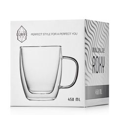 Стеклянная кружка с двойными стенками ROXY, 475 мл