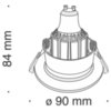 Встраиваемый светильник Technical Barret DL041-01B