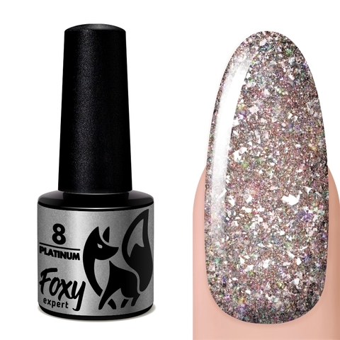 Foxy Гель-лак дизайн (Gel polish PLATINUM) #08, 5 ml