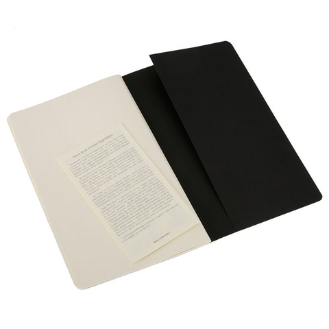Набор 3 блокнота Moleskine Cahier Journal Large, цвет черный, без разлиновки