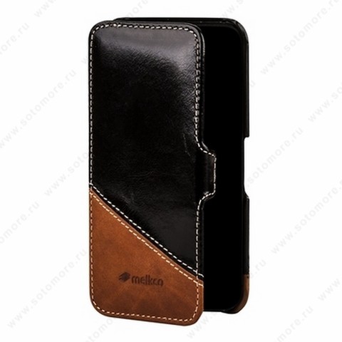 Чехол-книжка Melkco для iPhone SE/ 5s/ 5C/ 5 Leather Case Booka Type Mix and Match Series (Vintage Black/ Classic Vintage)