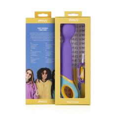 Фиолетовый вибромассажер Base Wand Vibrator - 24 см. - 
