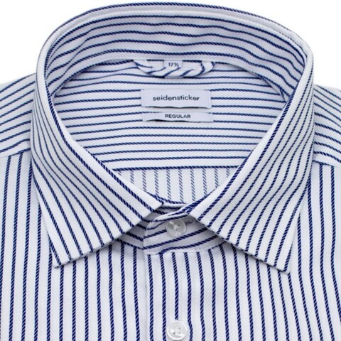 Сорочка мужская Seidensticker Regular Fit 01.142580-15 в синюю полоску