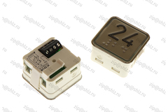 Кнопка (кнопочный модуль) MT42-IXRUS "24 этаж", квадратная, красная подсветка, Брайль