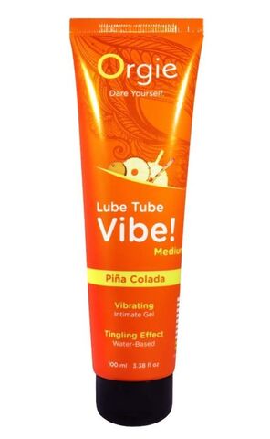 Гель с эффектом вибрации Lube Tube Vibe Medium Pina Colada - 100 мл. - ORGIE 17533