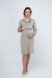 Платье для беременных и кормящих 08054 бежевый