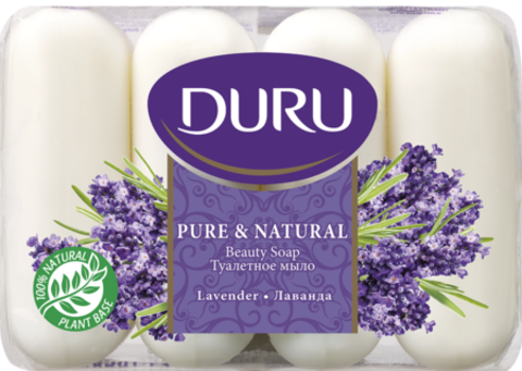 DURU Pure&Natural , лаванда,  4шт по 85 гр