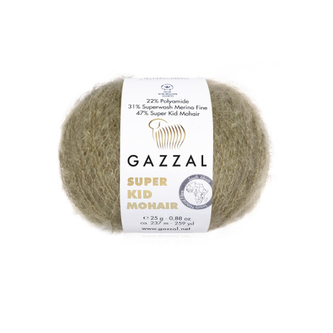 Пряжа Gazzal Super Kid Mohair 64406 натуральный (уп.5 мотков)