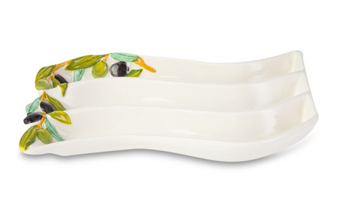 Блюдо для оливок 27х21см Edelweiss Оливки белое
