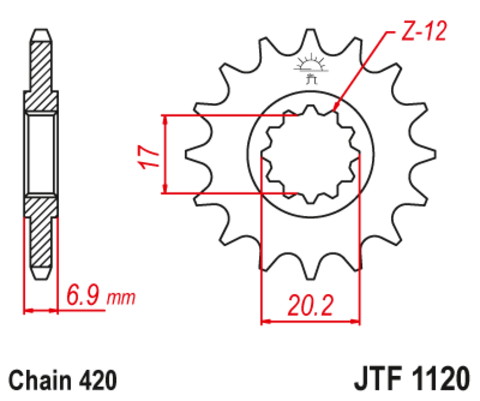 Звезда ведущая JTF1120 14