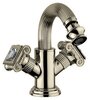 Cezares OLIMP-BS2-01-Sw OLIMP-BS2-01-Sw Смеситель на биде с донным клапаном, ,хром, ручки swarowski